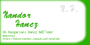 nandor hancz business card